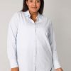 Grote Maten Mode Base Level Curvy | Base Level Curvy Blouse Aliza 035 - 2030 Light Blue