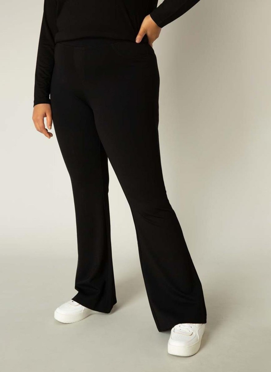 Grote Maten Mode Base Level Curvy | Base Level Curvy Broek Allie 011 Black