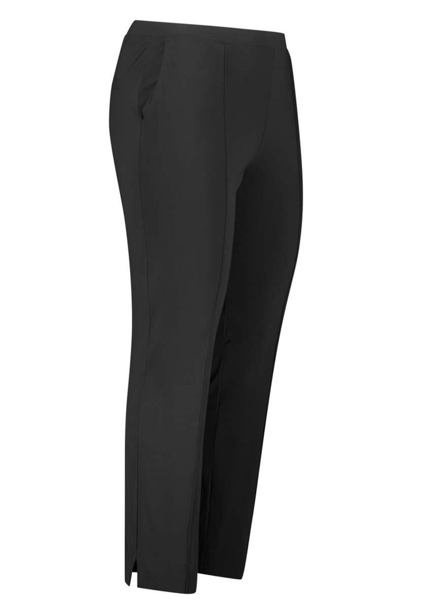 Grote Maten Mode PlusBasics | Plusbasics Pants Long Travel 10 201 064-406 Zwart