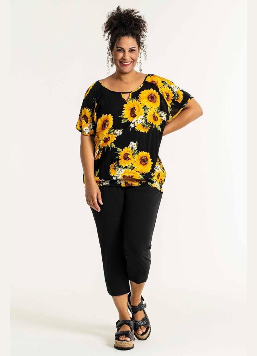 Grote Maten Mode Studio | Studio Blouse Camilla S233808 Sunflower