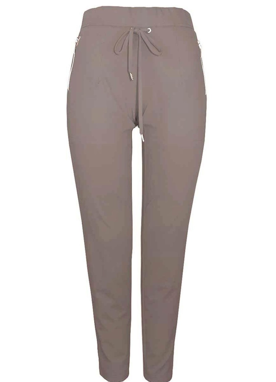 Grote Maten Mode Adelina | Adelina Jogg Pants 979760-3654-36 Taupe