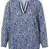 Grote Maten Mode Via Appia Due | Via Appia Due Blouse 643784 - 820 Marineblauw