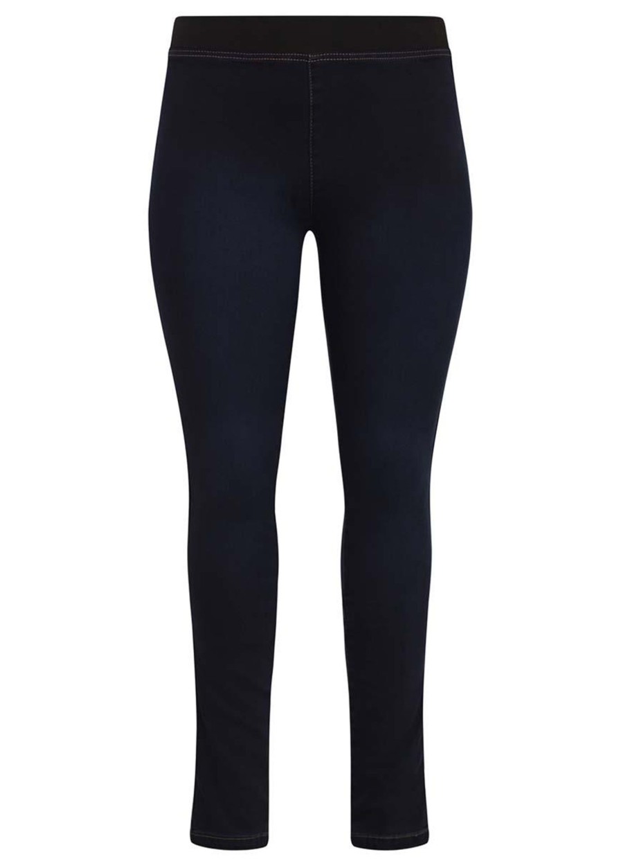 Grote Maten Mode Yoek | Yoek Jegging Slim-Fit Denim B5510