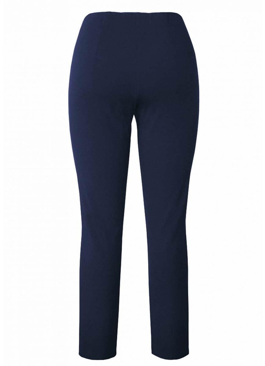 Grote Maten Mode Adelina | Adelina Pantalon Pamela Pull On 979607-3489-02 Marine