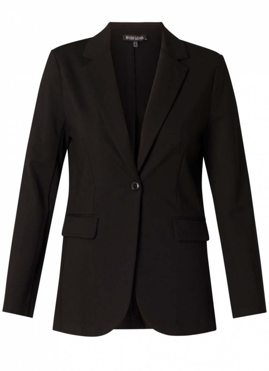 Grote Maten Mode Base Level Curvy | Base Level Curvy Blazer Yacey 080 Black