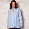 Grote Maten Mode Plusbasics | Plusbasics Shirt Classic Travel 10231554 - 6292 Licht Blauw