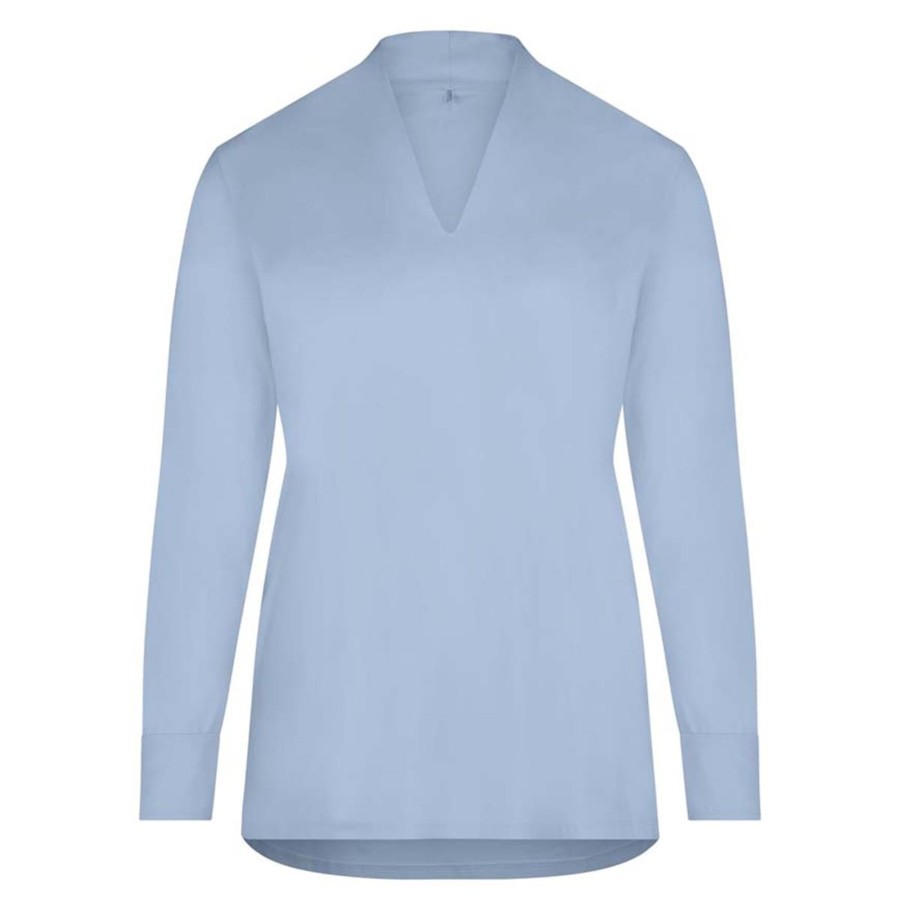 Grote Maten Mode Plusbasics | Plusbasics Shirt Classic Travel 10231554 - 6292 Licht Blauw