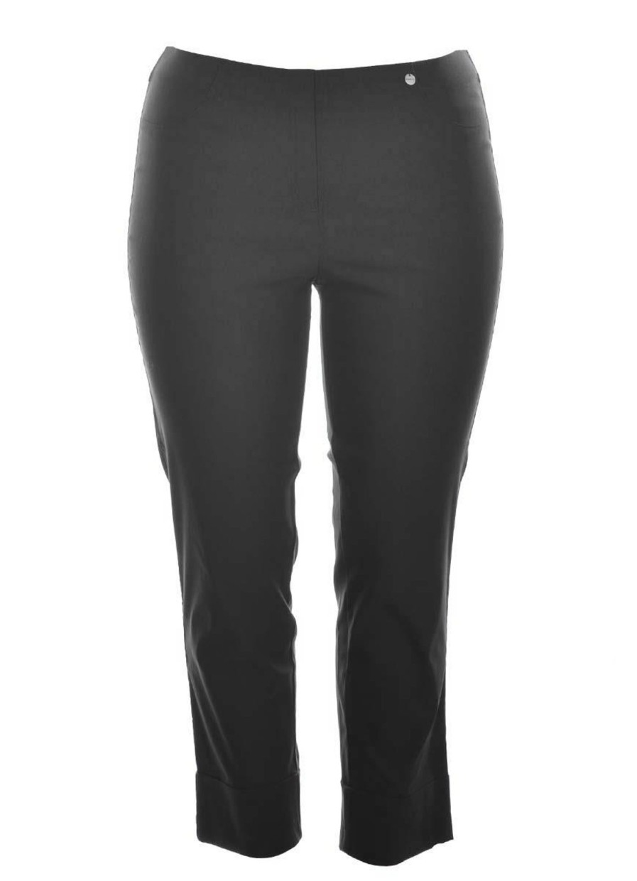 Grote Maten Mode Robell | Robell Broek Bella 09 Bengaline 51568-5499-90 Zwart