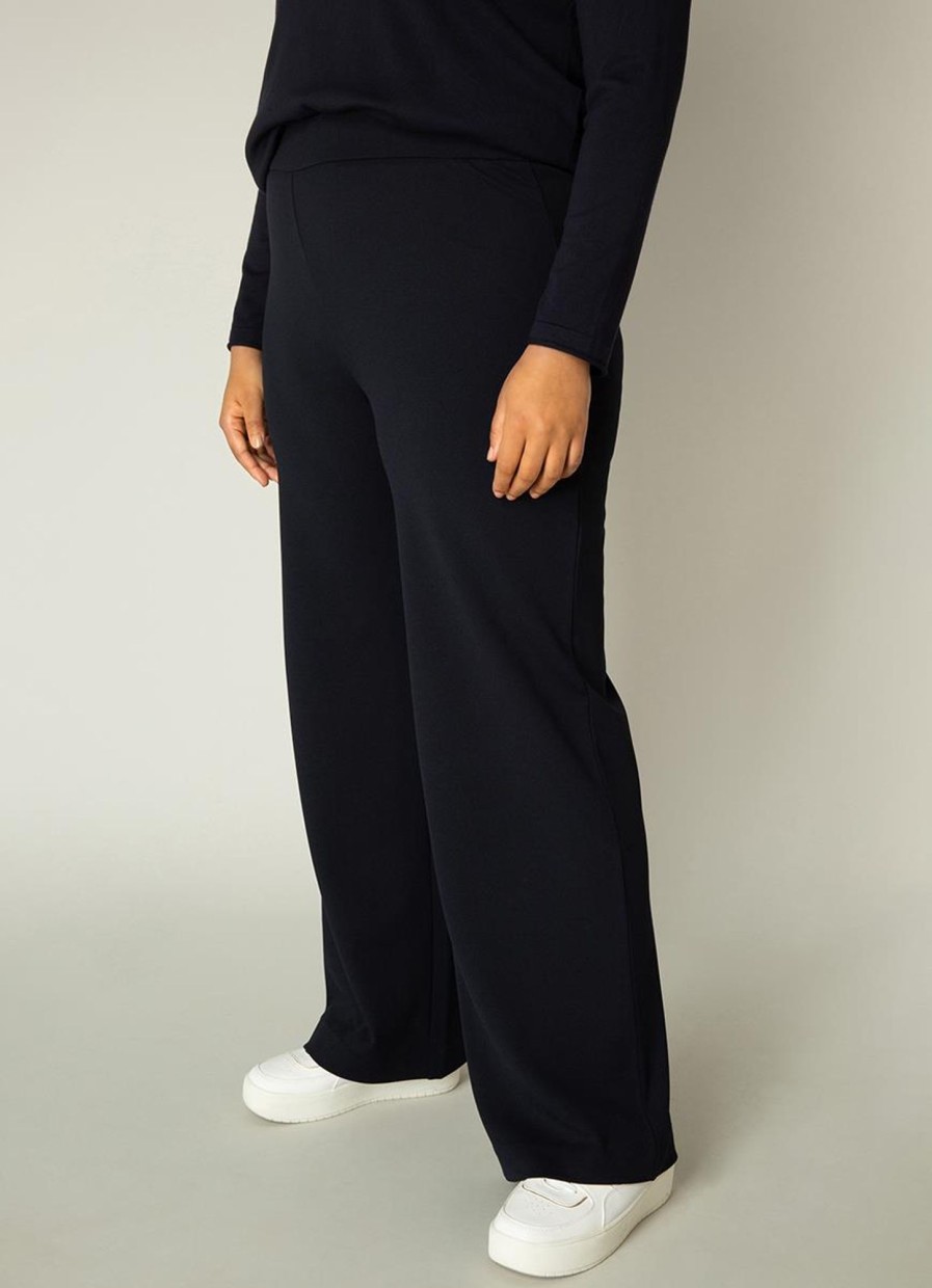 Grote Maten Mode Base Level Curvy | Base Level Curvy Pants Arah 031 Dark Blue