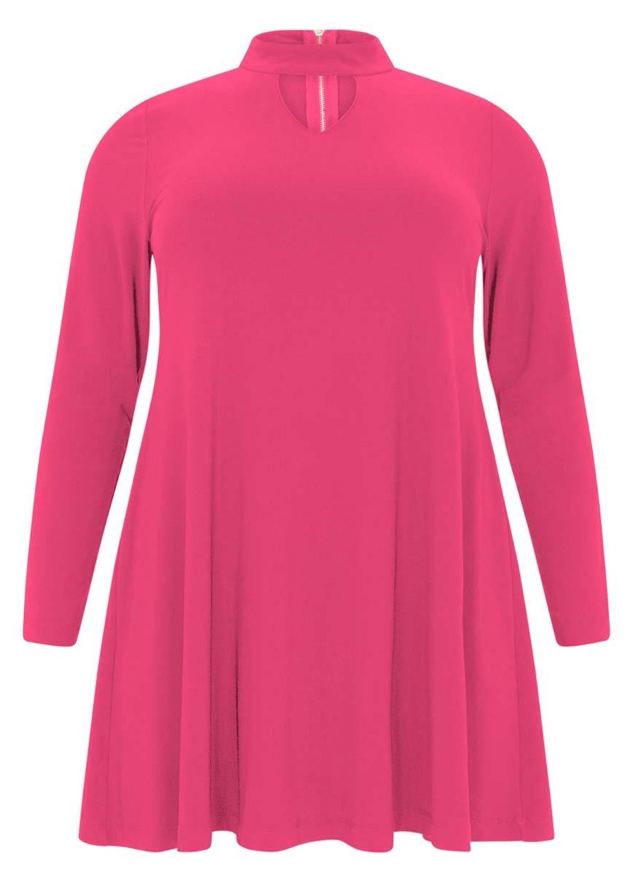 Grote Maten Mode Yoek | Yoek Tunic Wide Bot Dolce 144716-265 Pink