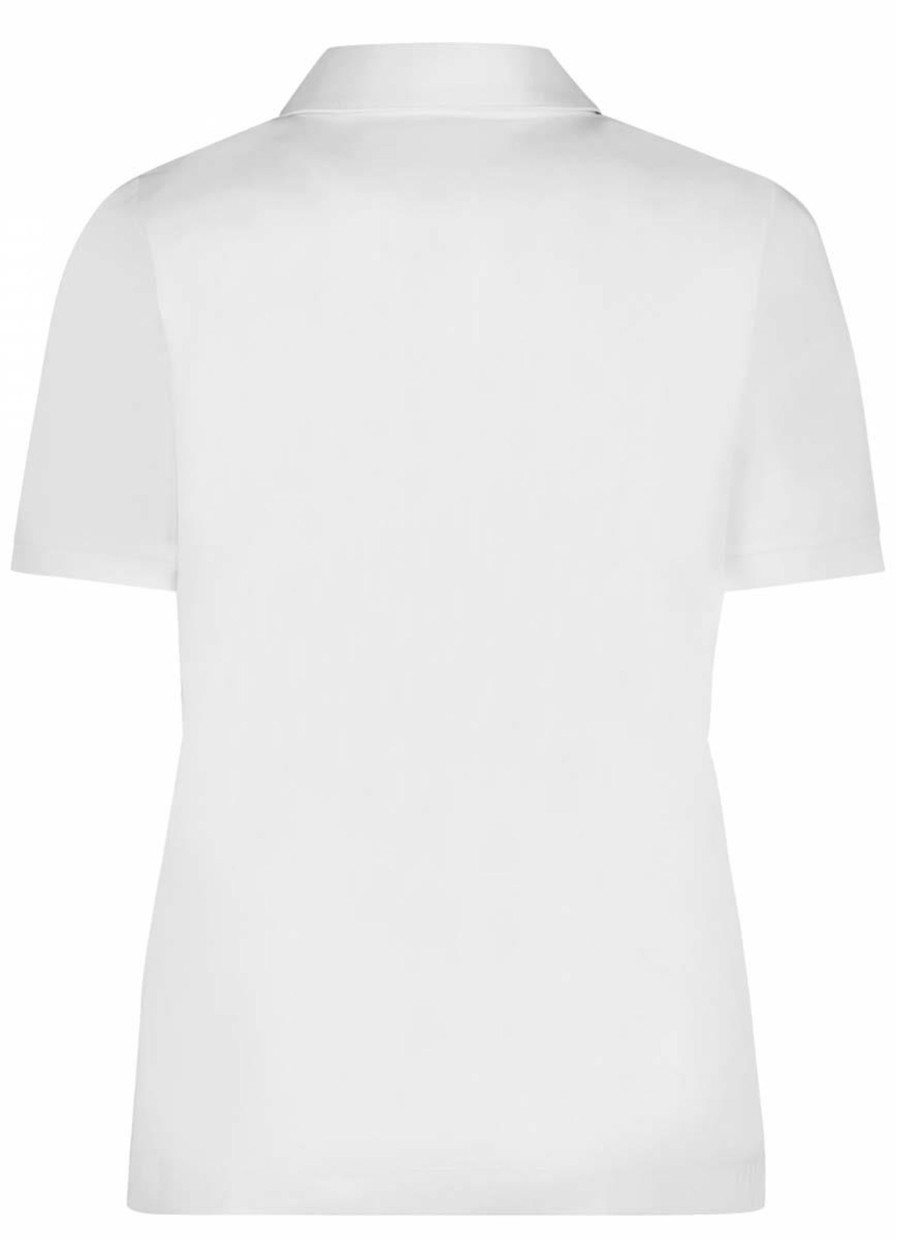 Grote Maten Mode Plusbasics | Plusbasics Polo Shirt Travel 10223172 - 100 White