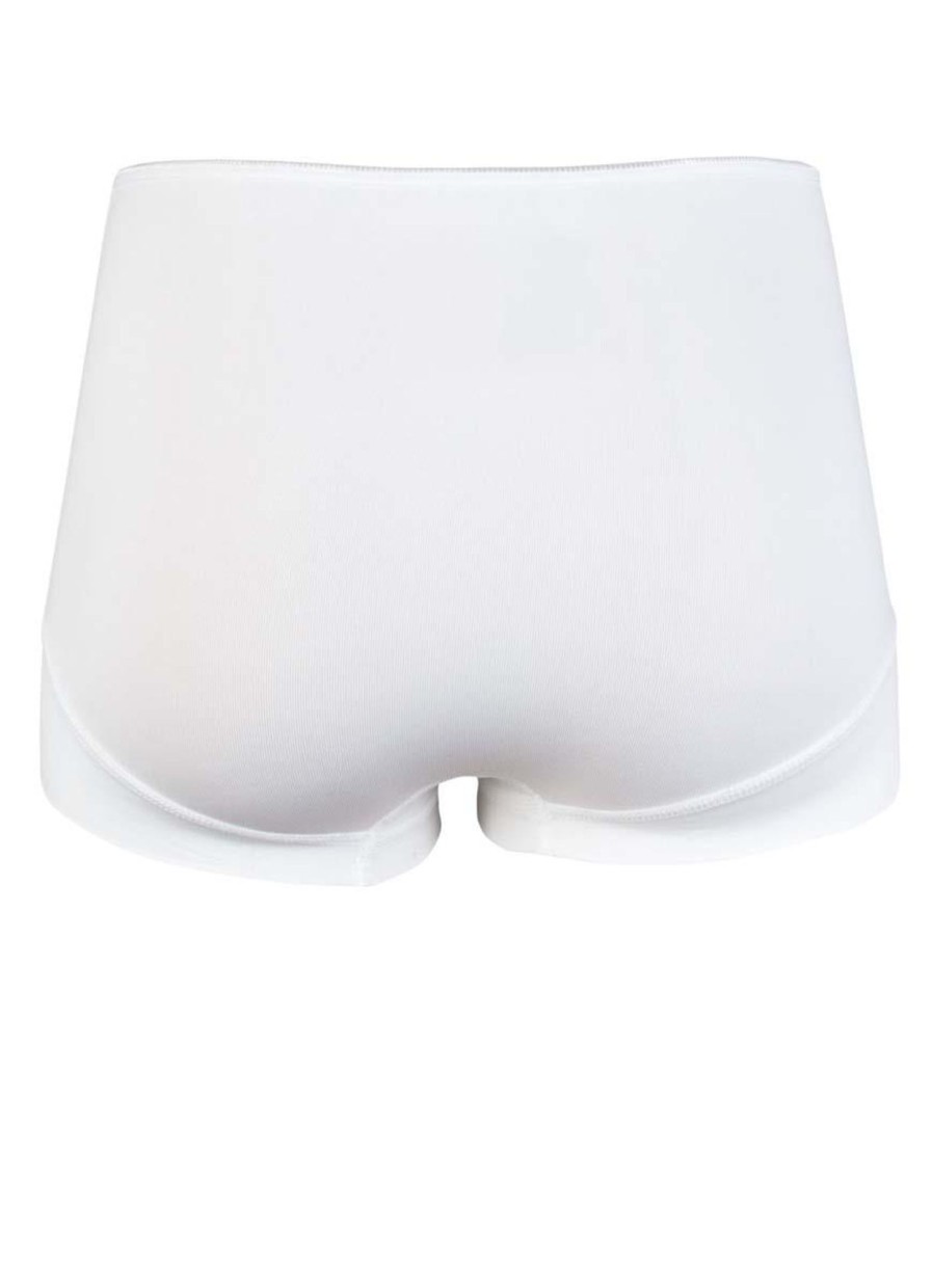 Grote Maten Mode Dit elastische | Rj Bodywear Short Pure Color 31-008-000 Wit