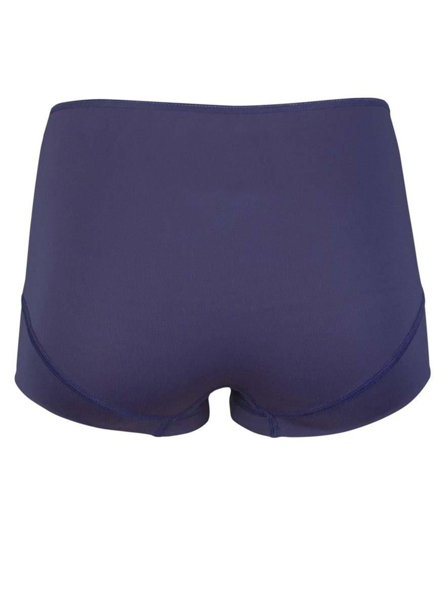 Grote Maten Mode Dit elastische | Rj Bodywear Short Pure Color 31-008-202 Donker Blauw