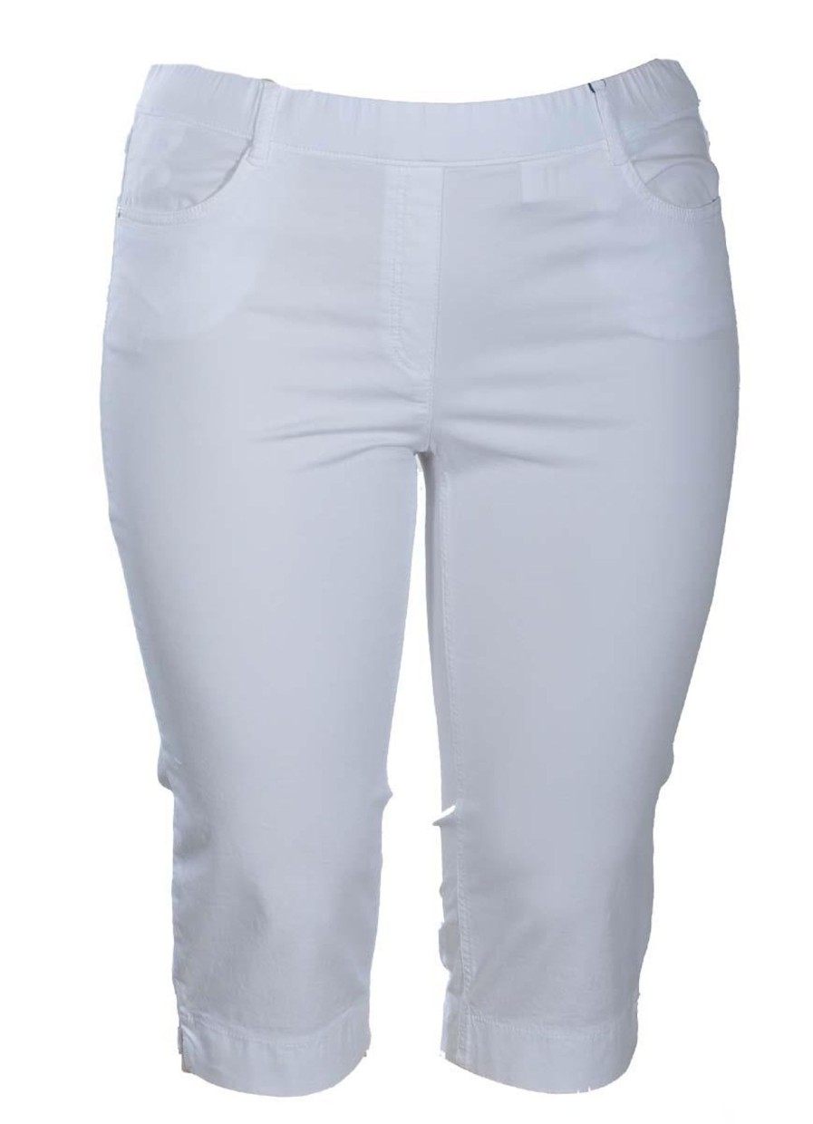 Grote Maten Mode Stark | Stark Capri Janna 44 4464-148 -01 Wit