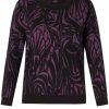 Grote Maten Mode Yesta | Yesta Top Wiam A004178 - 1025 Black/Dark Purple