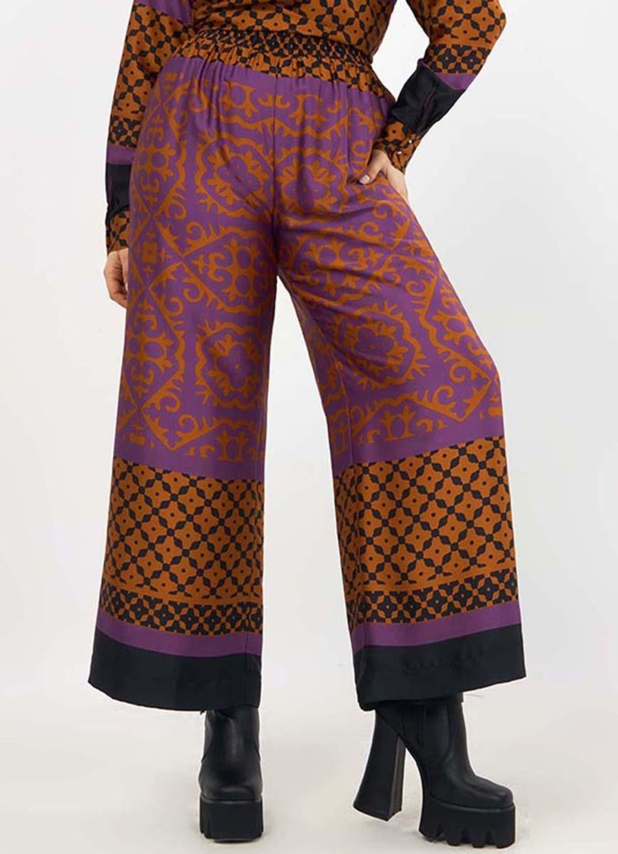 Party Items Mat Fashion | Mat Fashion Broek 8001.2038 - Purple