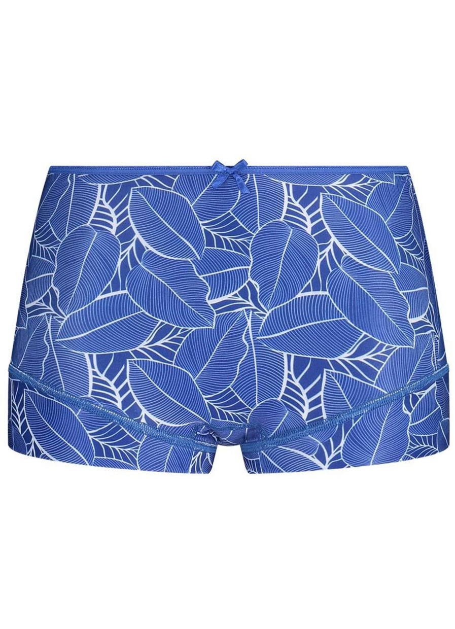 Grote Maten Mode RJ Bodywear | Rj Bodywear Short 31-016-Pd220 Royal Blue Leaf