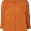 Grote Maten Mode Zhenzi | Zhenzi Blouse Legacy 2808254 - 2388 Apricot Orange