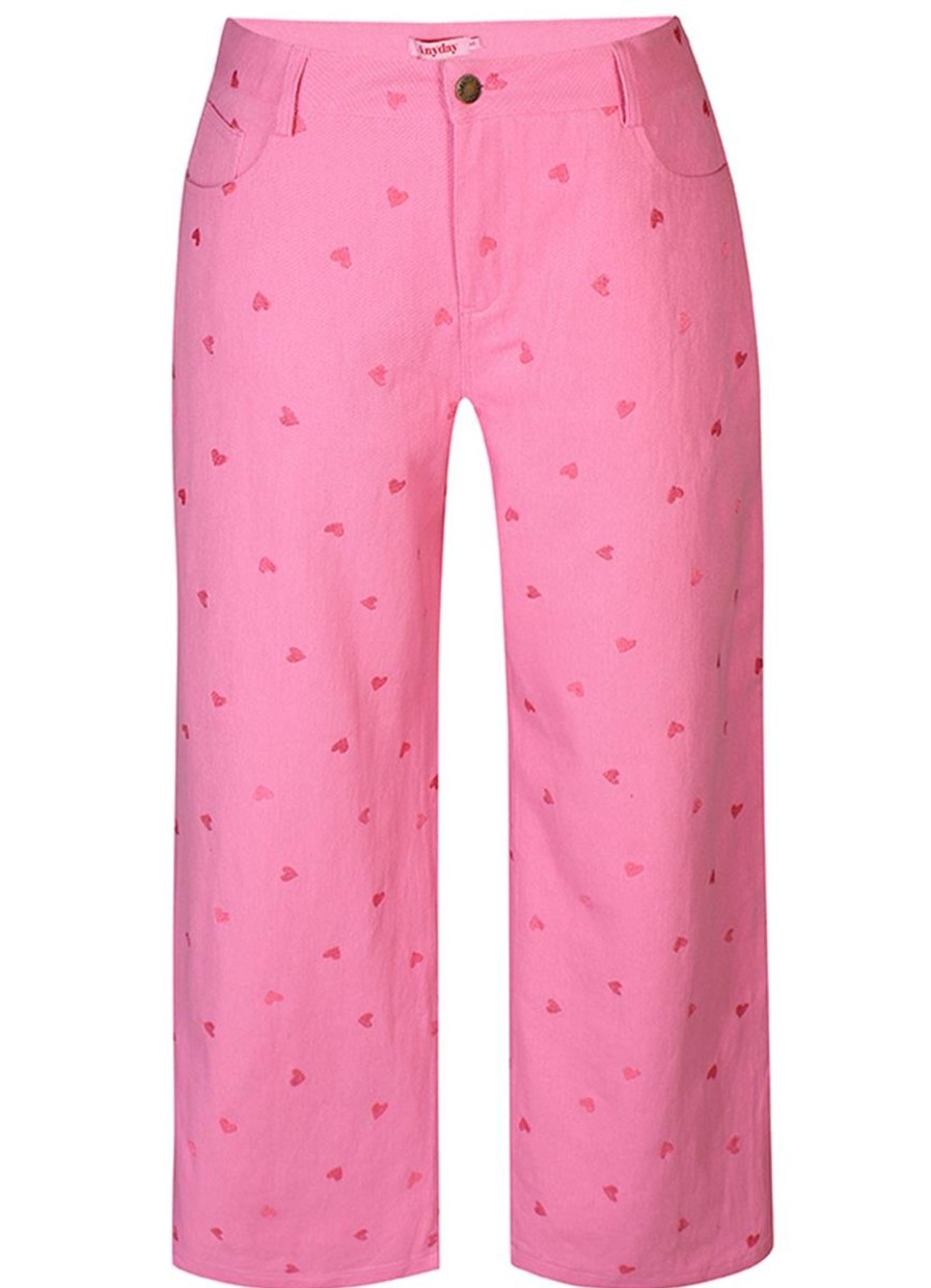 Grote Maten Mode Anyday | Anyday Pants Tuesday 8001161 - 3331 Pink Hartje