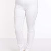 Grote Maten Mode Yoek | Yoek Jegging Slim-Fit Denim B5509 - 201 White