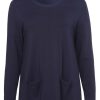 Grote Maten Mode Via Appia Due | Via Appia Due Pullover 652523 820 Blauw