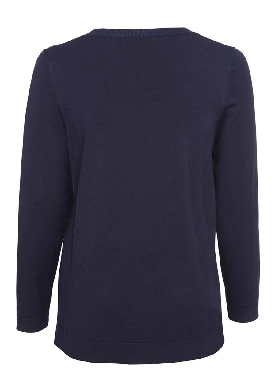 Grote Maten Mode Via Appia Due | Via Appia Due Pullover 652523 820 Blauw