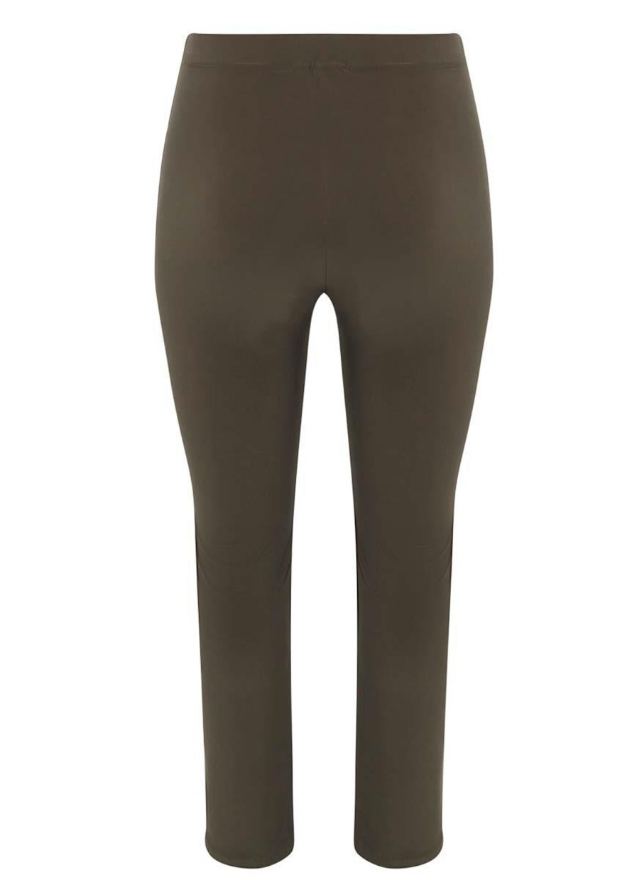 Grote Maten Mode Yoek | Yoek Loretta'S Xtra Slim Broek Dolce L955585 Army