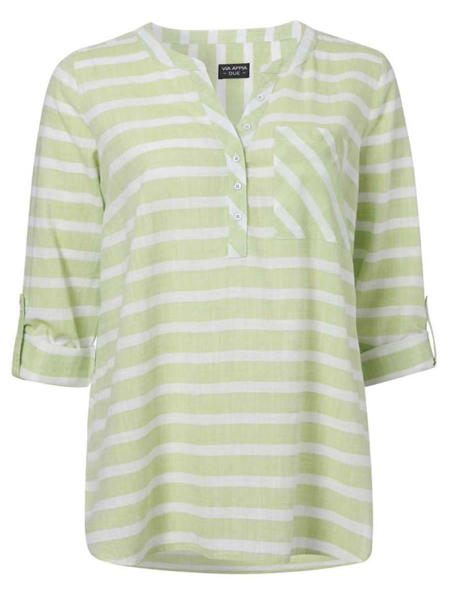 Grote Maten Mode Via Appia Due | Via Appia Due Blouse 823057 - 570990 Lime