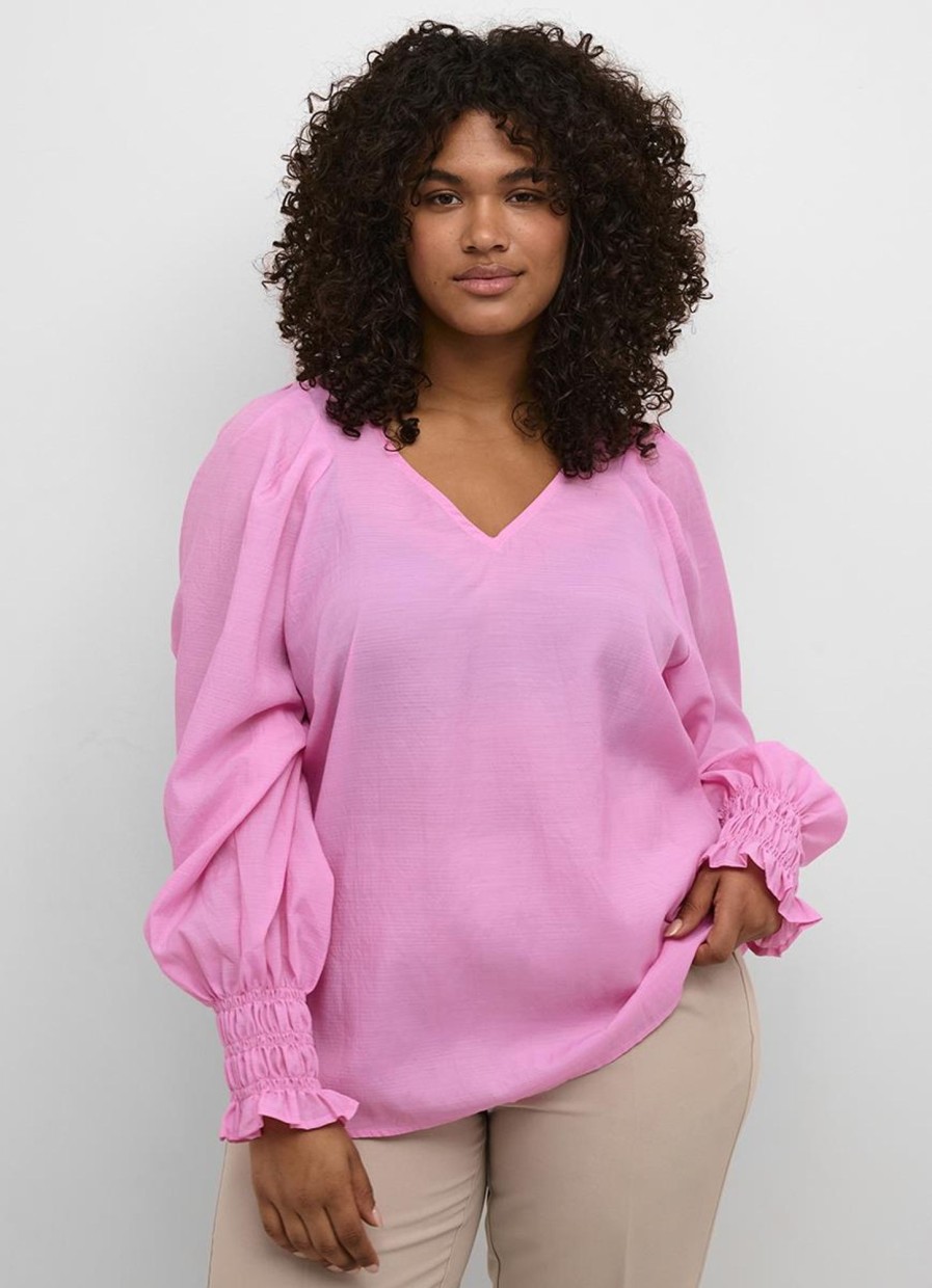 Grote Maten Mode Kaffe Curve | Kaffe Curve Blouse Stinna 10581979 - 163118 Cyclamen