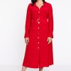 Party Items Yoek | Yoek Dress Buttoned Dolce 217735 - 260 Red