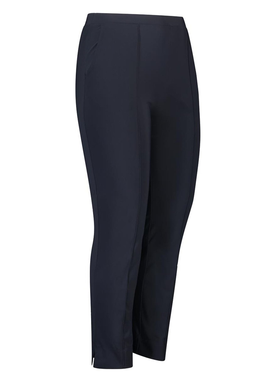 Grote Maten Mode Plusbasics | Plusbasics City Pants 7/8 Travel 10201063 - 243 Navy