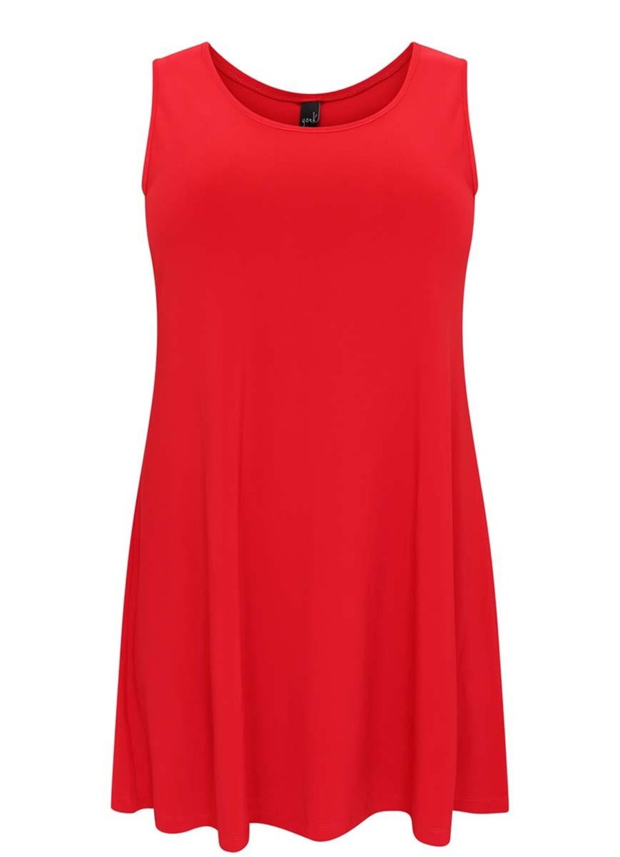 Grote Maten Mode Een basis singlet van Yoek | Singlet Wide Bot Dolce B4026-260 Rood