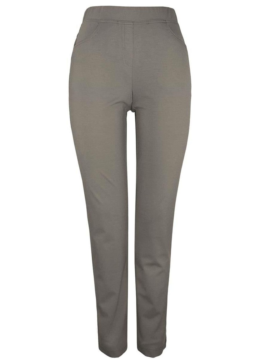 Grote Maten Mode Adelina | Adelina Pantalon Pamela Pull On 979607-3489-36 Taupe