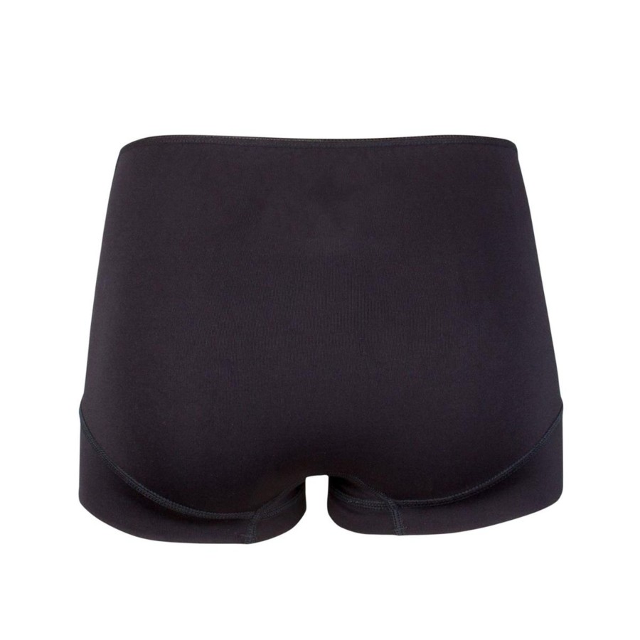 Grote Maten Mode Dit elastische | Rj Bodywear Short Pure Color 31-008-007 Zwart