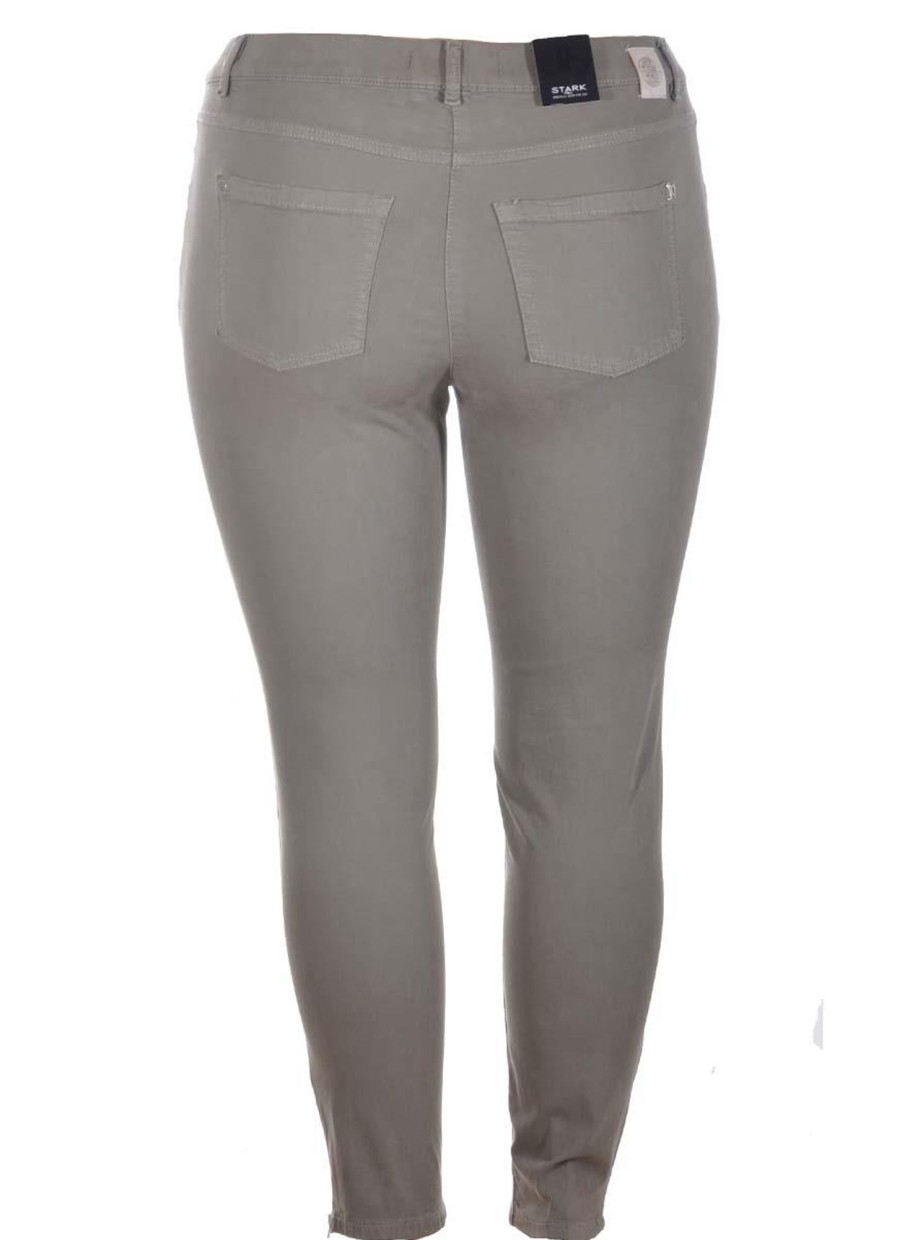 Grote Maten Mode Stark | Stark Broek Janna 72 Zip 4367-64 Olijfgroen