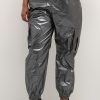 Party Items Kaffe Curve | Kaffe Curve Cargo Pants Shenna 10581986 - 105444 Dark Grey Metallic