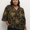 Party Items Kaffe Curve | Kaffe Curve Blouse Kajana 10581875 - 104999 Green Flower Print