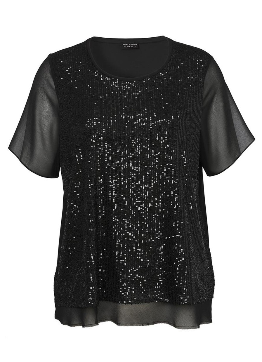 Party Items Via Appia Due | Via Appia Due Shirt 663821 - 100 Zwart