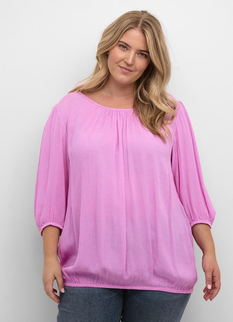 Grote Maten Mode Kaffe Curve | Kaffe Curve Blouse Wilina 10582058 - 163118 Cyclamen