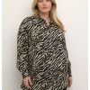 Grote Maten Mode Kaffe Curve | Kaffe Curve Blouse Diana 10581814 - 104859 Black And Brown