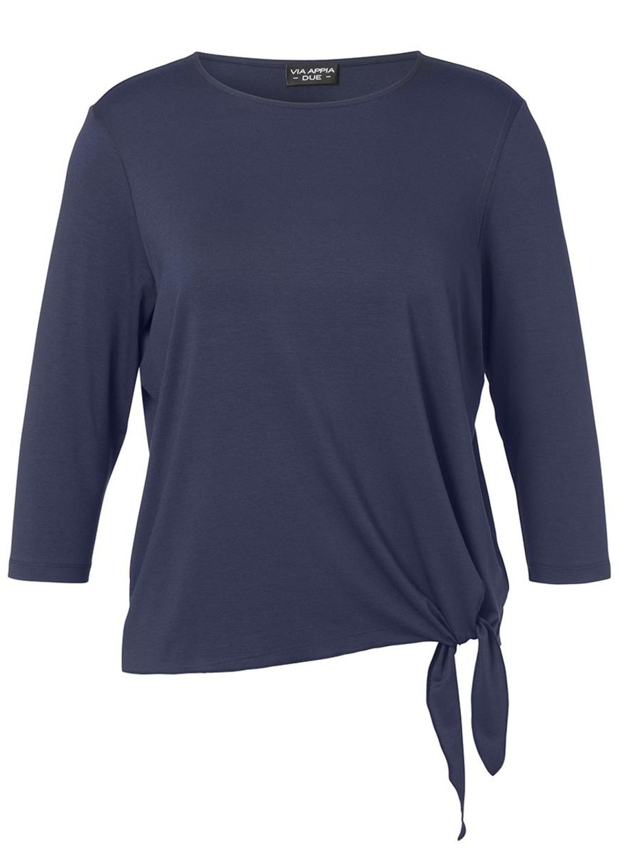 Grote Maten Mode Via Appia Due | Via Appia Due Shirt 643022 -820 Marine Blauw