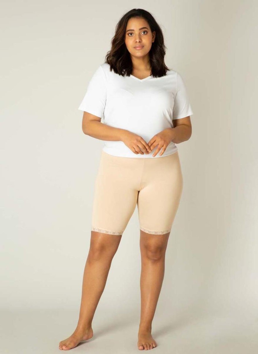 Grote Maten Mode Base Level Curvy | Base Level Curvy Ava Legging Short 010 Nude