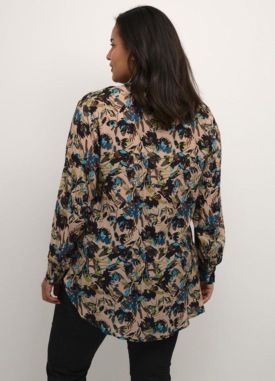 Grote Maten Mode Kaffe Curve | Kaffe Curve Blouse Olgi 10581662 - 104490 Shattered Flower Print