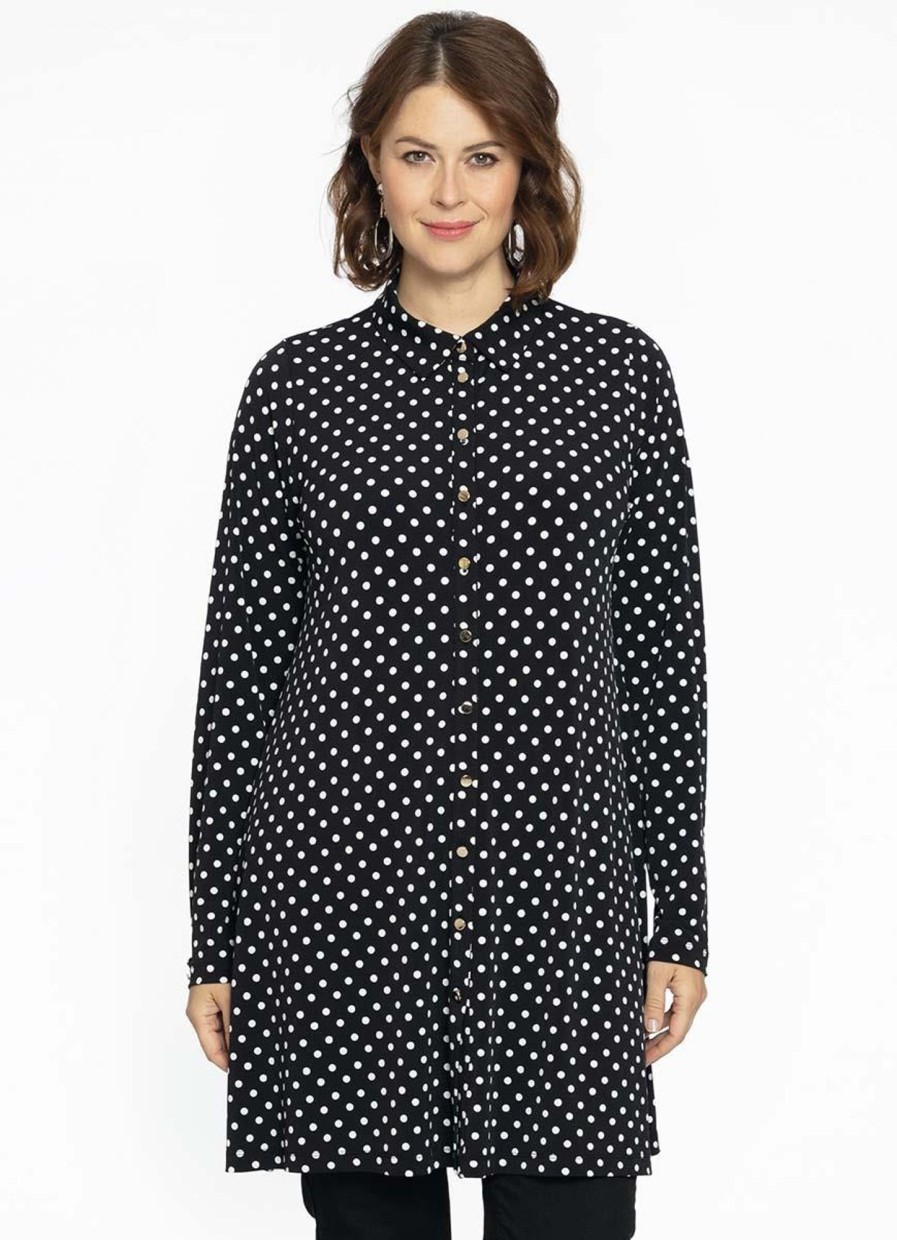 Grote Maten Mode Yoek | Yoek Blouse Dots Wl133710