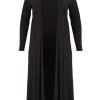 Grote Maten Mode Yoek | Yoek Vest Pleated Long Dolce B2521 - 210 Black