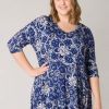 Grote Maten Mode Yesta | Yesta Tuniek Ankaria A003809 - 2986 Indigo Blue/Multi