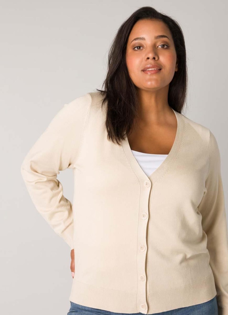 Grote Maten Mode Base Level Curvy | Base Level Curvy Vest Yvonne 068 Light Beige