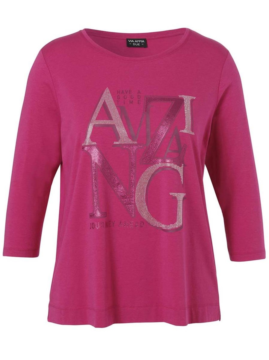 Grote Maten Mode Via Appia Due | Via Appia Due Shirt 853010 - 643 Pink