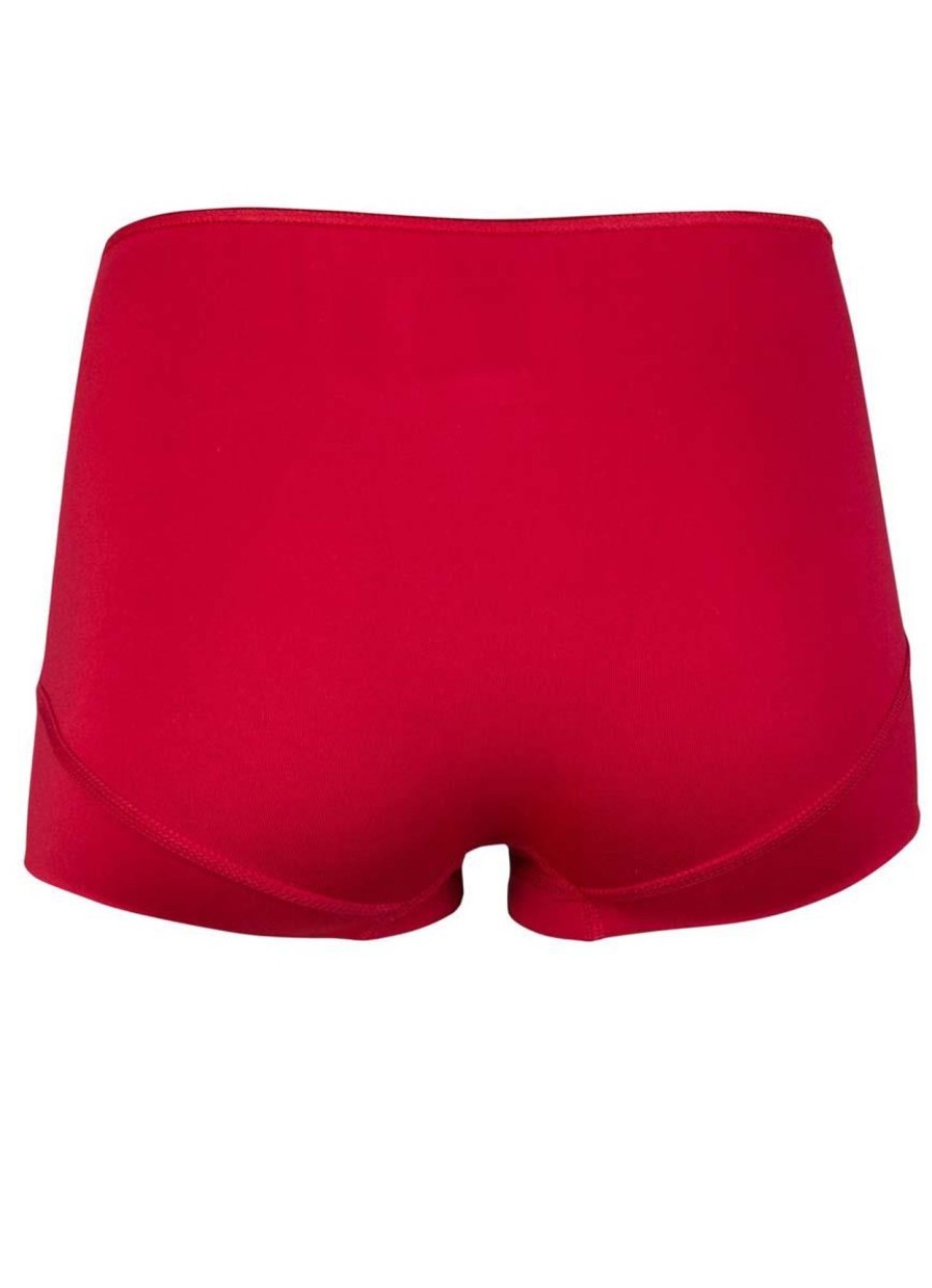 Grote Maten Mode Dit elastische | Rj Bodywear Short Pure Color 31-008-229 Rood