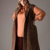 Grote Maten Mode Yesta | Yesta Vest Rosalynn A004095 - Warm Brown Multi